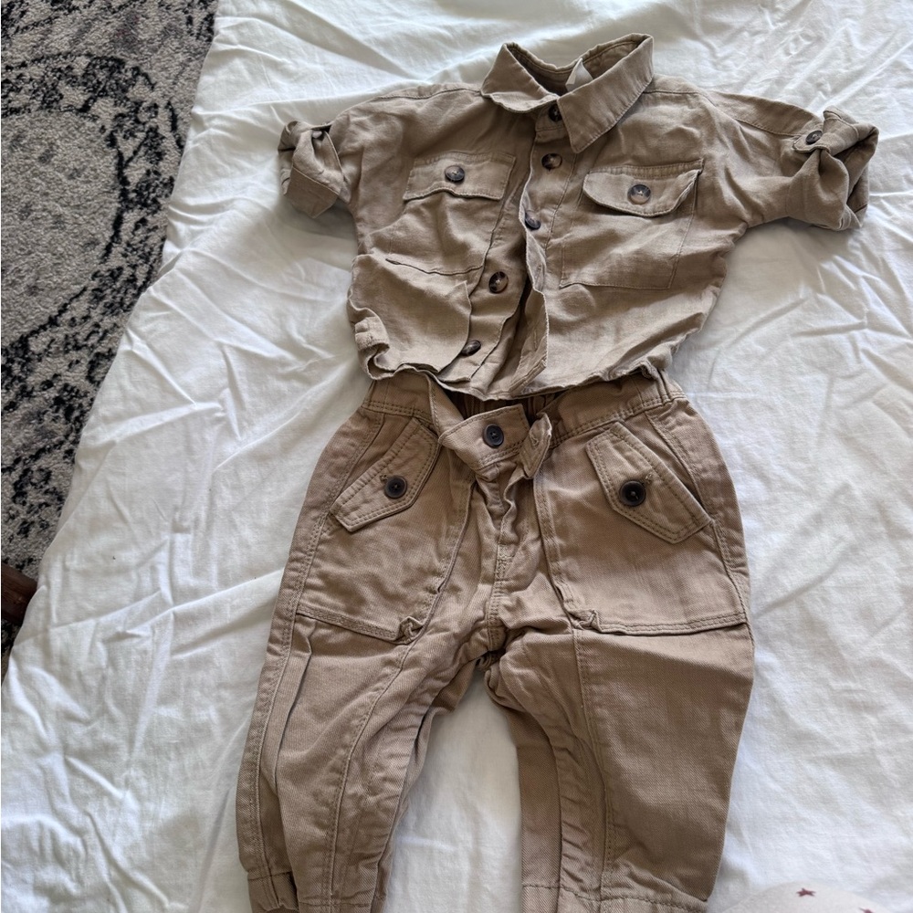 Banana Republic Kids Khaki Utility Cargo Pants
